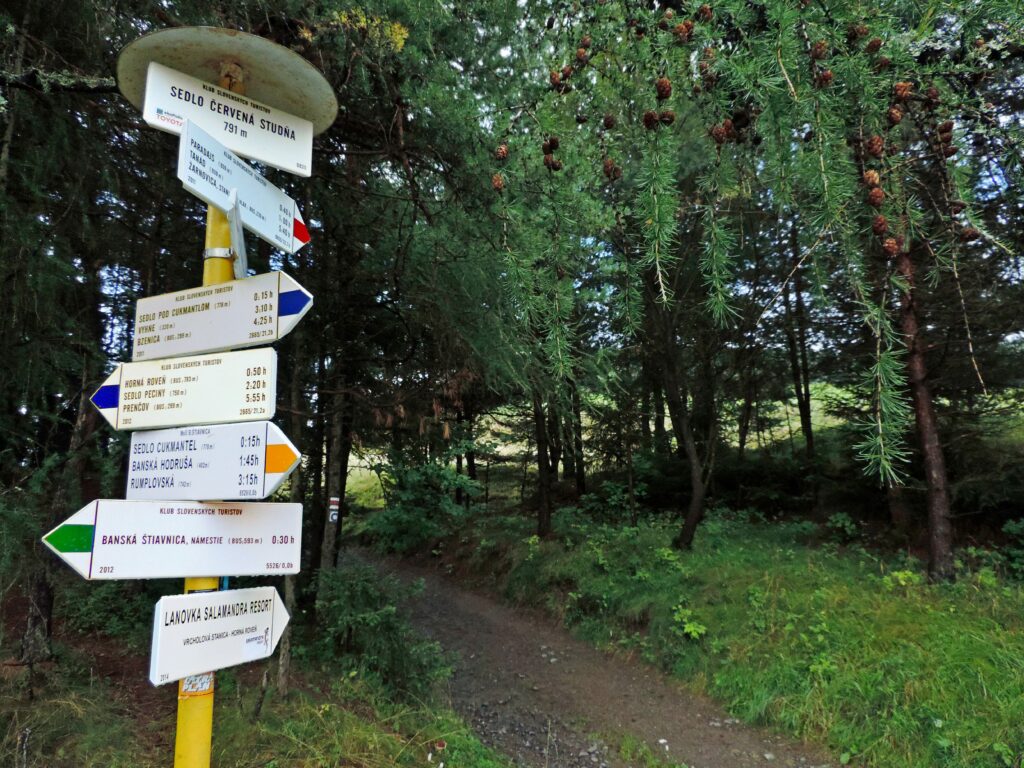 Červená studňa - turistická križovatka