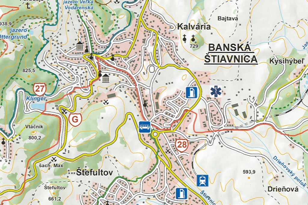 Mapa Banská Štiavnica