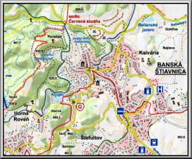 Mapa Banská Štiavnica